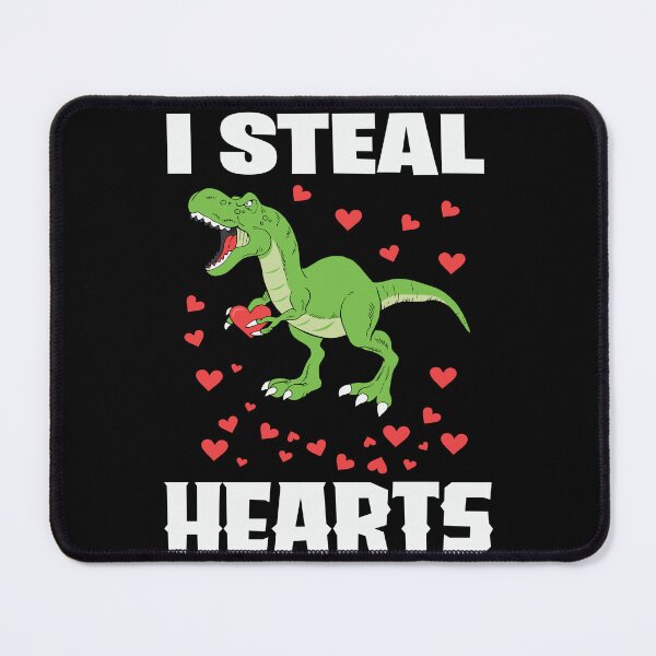 Item preview, T-Rex, I steal Hearts, Valentines Day, Funny T-rex designed and sold by OutLoudDesigns.