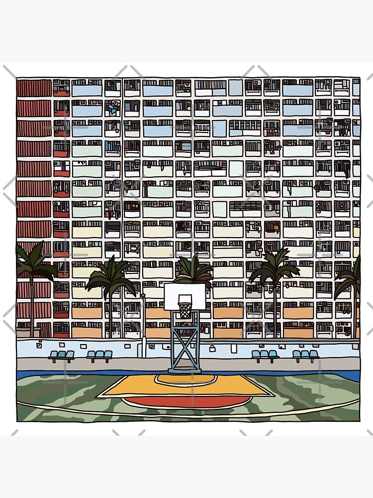 "Hong Kong rainbow Choi hung estate basketball court" Poster for Sale