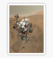 Selbstporträt von Curiosity Rover im Gale Krater auf der Oberfläche des Mars. Sticker
