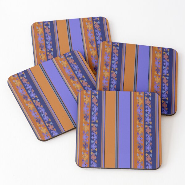 Item preview, Peruvian Inca Pajaros - Large Scale - Orange Violet Navy Yellow designed and sold by ESPRIT MYSTIQUE.