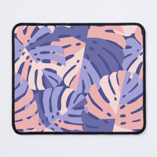 Item preview, Color Block Monstera Leaves - Purple + Pink designed and sold by latheandquill.