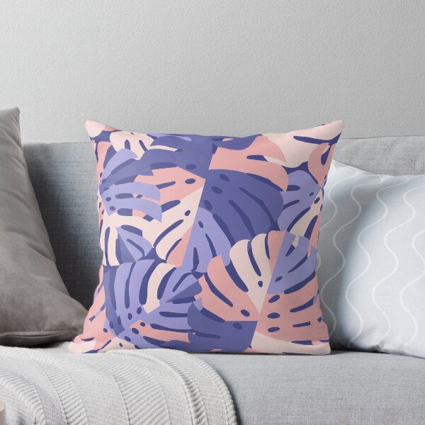 Item preview, Color Block Monstera Leaves - Purple + Pink designed and sold by latheandquill.