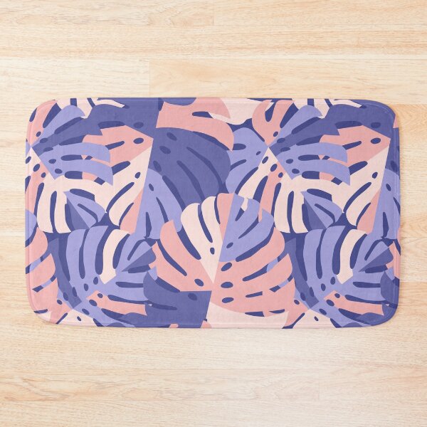 Item preview, Color Block Monstera Leaves - Purple + Pink designed and sold by latheandquill.