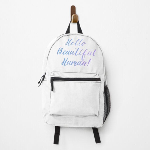 Item preview, Hello Beautiful Human! Blue designed and sold by TheBarefootMom.