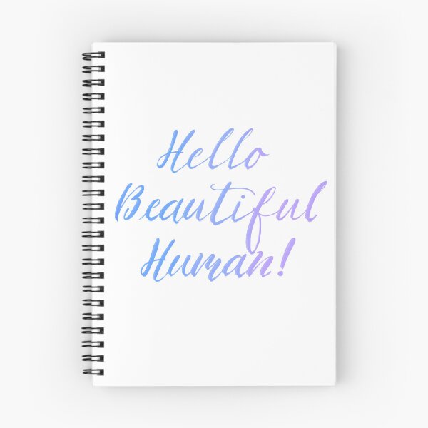 Item preview, Hello Beautiful Human! Blue designed and sold by TheBarefootMom.