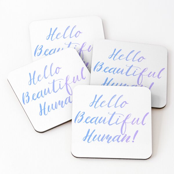 Item preview, Hello Beautiful Human! Blue designed and sold by TheBarefootMom.