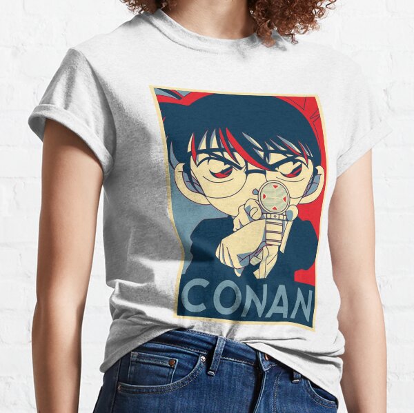 Kleding Unisex kinderkleding Tops & T-shirts T-shirts T-shirts met print Japan Anime Wit T-shirt 1998 Detective Conan Promo T Shirt 