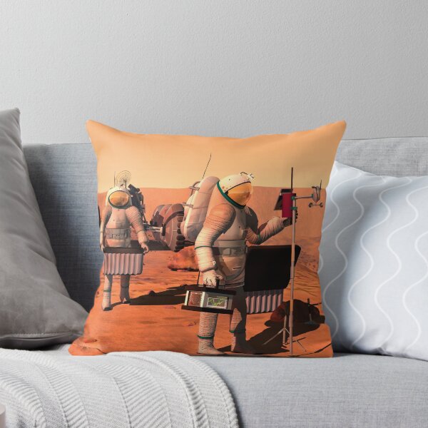 Item preview, Artist's concept of astronauts setting up weather monitoring equipment on Mars. designed and sold by StocktrekImages.