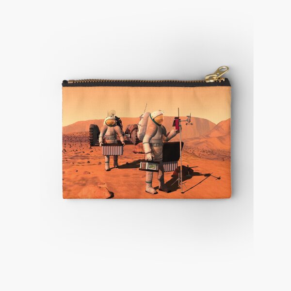 Item preview, Artist's concept of astronauts setting up weather monitoring equipment on Mars. designed and sold by StocktrekImages.