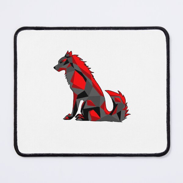 Item preview, Black & Red Geometric Wolf designed and sold by Starthouse.