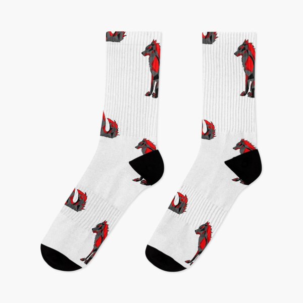 Item preview, Black & Red Geometric Wolf designed and sold by Starthouse.