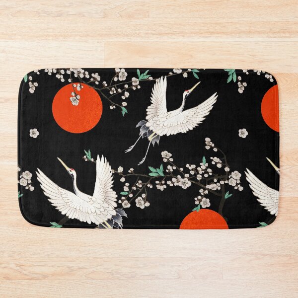 Item preview, Traditional Japanese crane with plum blossom seamless pattern  designed and sold by Tema EL.