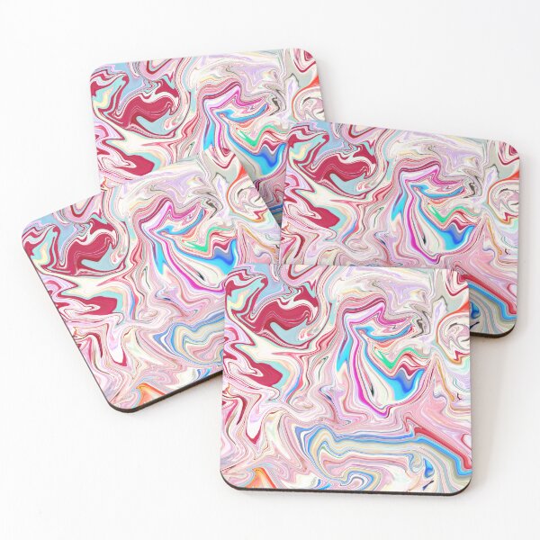Item preview, Pink Rainbow Abstract Marble Print designed and sold by MeghanVirginia.