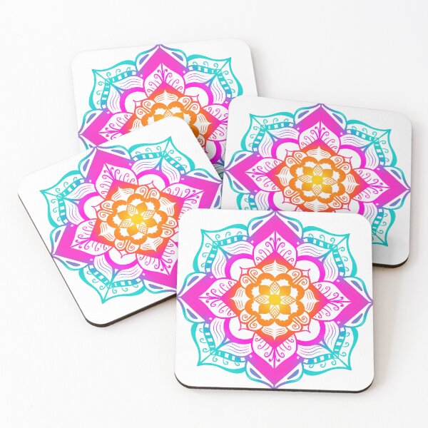 Item preview, Rainbow flower mandala — colorful boho pattern designed and sold by thephoenixsoul.