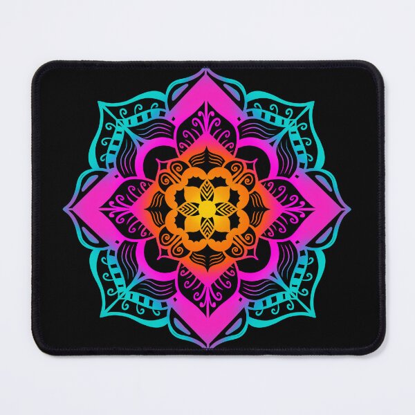Item preview, Rainbow flower mandala — colorful boho pattern designed and sold by thephoenixsoul.