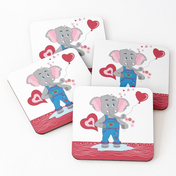 Item preview, Cartoon Elephant Spreading Some Love designed and sold by iCraftCafe.