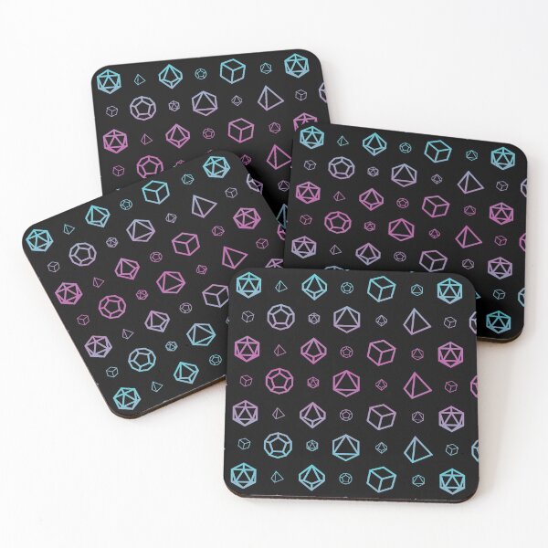 Item preview, RPG Dice Set Pattern - Pink & Blue Neon Gradient designed and sold by SqrlStudios.