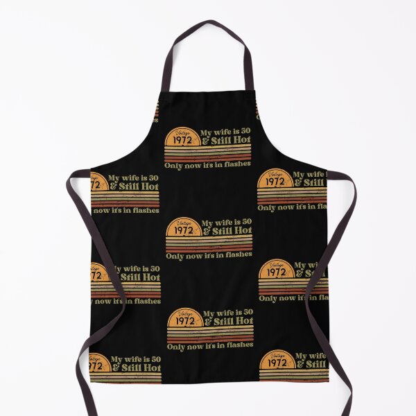 Item preview, My wife is 50 & still hot, only now in flashes, Funny 50th birthday, Vintage 1972 Retro Sunset Design designed and sold by Auntieck.