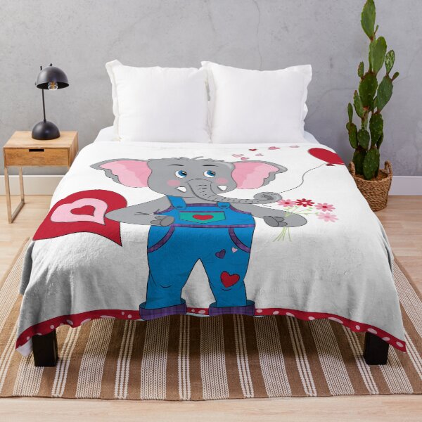 Item preview, Cartoon Elephant Spreading Some Love designed and sold by iCraftCafe.