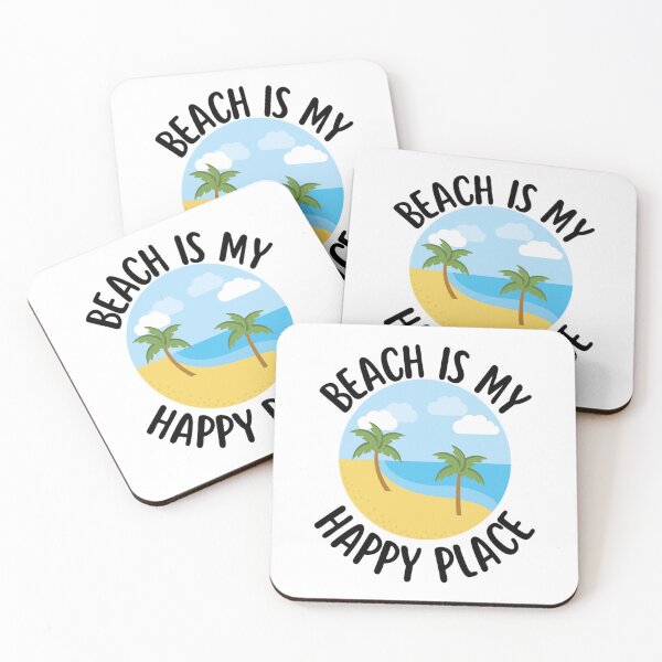Item preview, Beach Happy Place Typography Beach Quotes For Happiness designed and sold by chetan786.