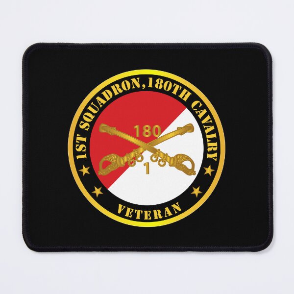 Item preview, Army - 1st Squadron, 180th Cavalry Branch Veteran - Red - White X 300 designed and sold by Military Insignia Products.