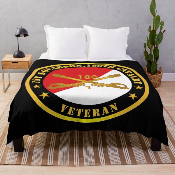 Item preview, Army - 1st Squadron, 180th Cavalry Branch Veteran - Red - White X 300 designed and sold by Military Insignia Products.