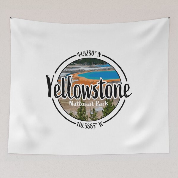 Item preview, Yellowstone Design with Latitude and Longitude designed and sold by Redneck Designs.