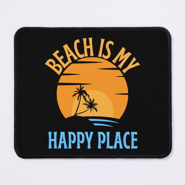 Item preview, Beach Happy Place Typography Beach Quotes For Happiness designed and sold by chetan786.