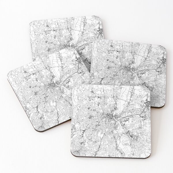 Item preview, Hartford White Map designed and sold by multiplicitymap.