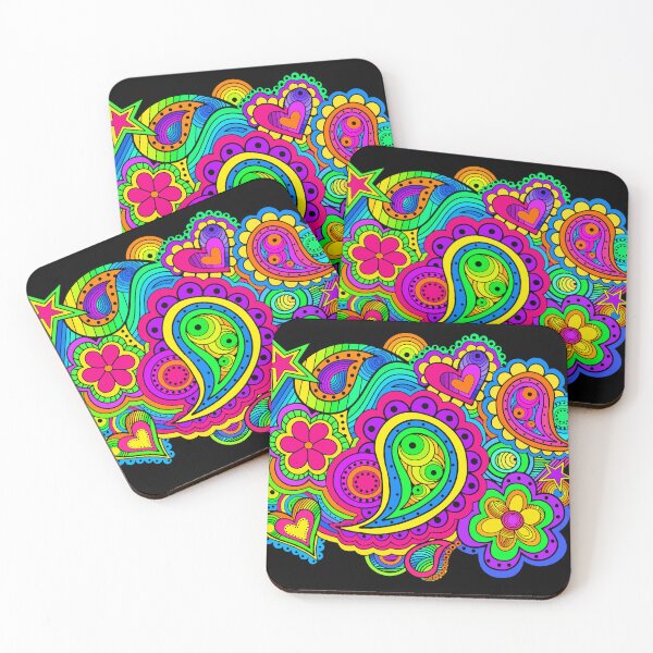 Item preview, Abstract hand drawn Psychedelic  Tie Dye Boho Art designed and sold by Alondra.