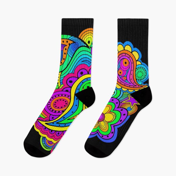 Item preview, Abstract hand drawn Psychedelic  Tie Dye Boho Art designed and sold by Alondra.