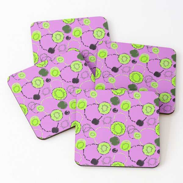 Item preview, Kiwi Fruit Lime-Green Pattern On Pink designed and sold by DEC02.