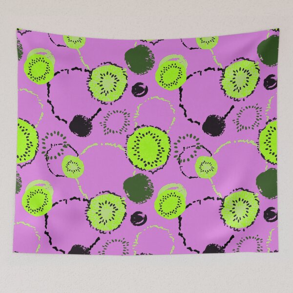 Item preview, Kiwi Fruit Lime-Green Pattern On Pink designed and sold by DEC02.