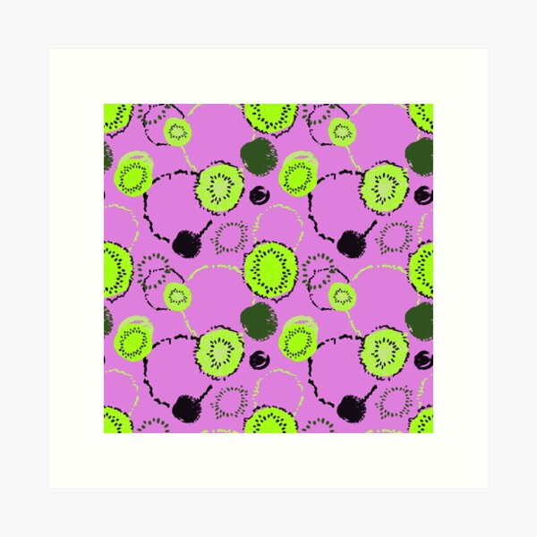Item preview, Kiwi Fruit Lime-Green Pattern On Pink designed and sold by DEC02.