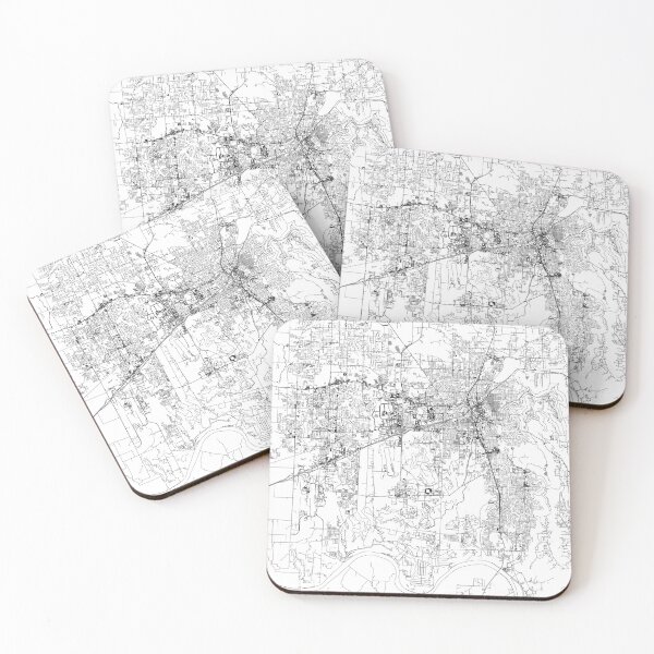Item preview, Huntsville White Map designed and sold by multiplicitymap.