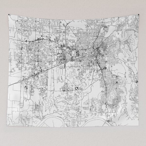 Item preview, Huntsville White Map designed and sold by multiplicitymap.