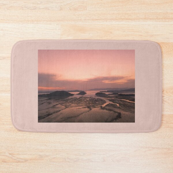 Item preview,   Beautiful Sunset on the mudflats of Jungsan-ri, Goheung, South Korea's southern coast,captured by drone designed and sold by human8891.