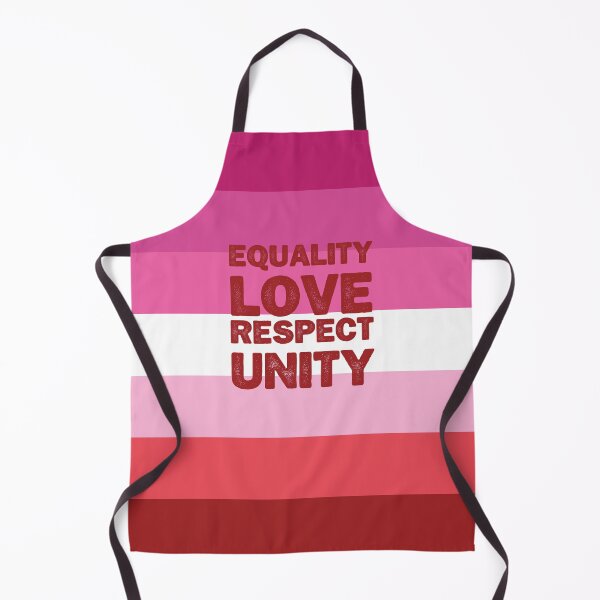 Item preview, Equality Love Respect Unity Lesbian Flag designed and sold by Orianah.