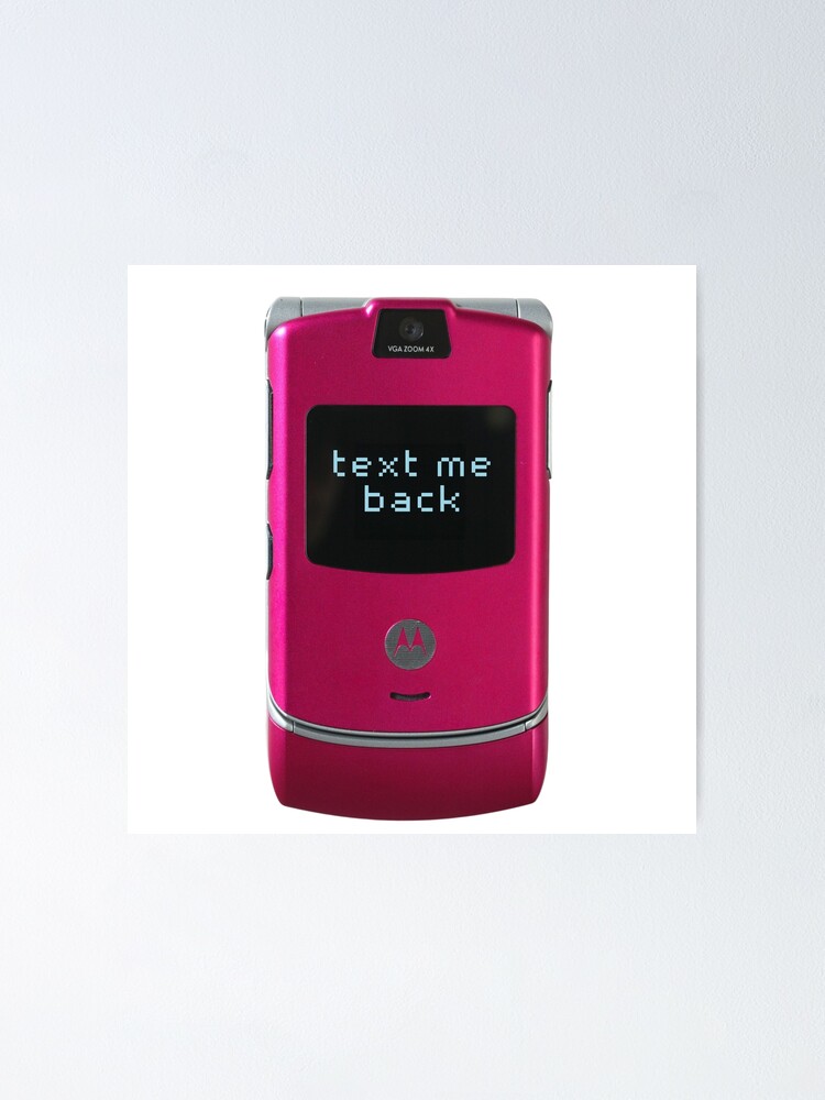pink flip phone 2000s aesthetics Poster for Sale by forkmuddies