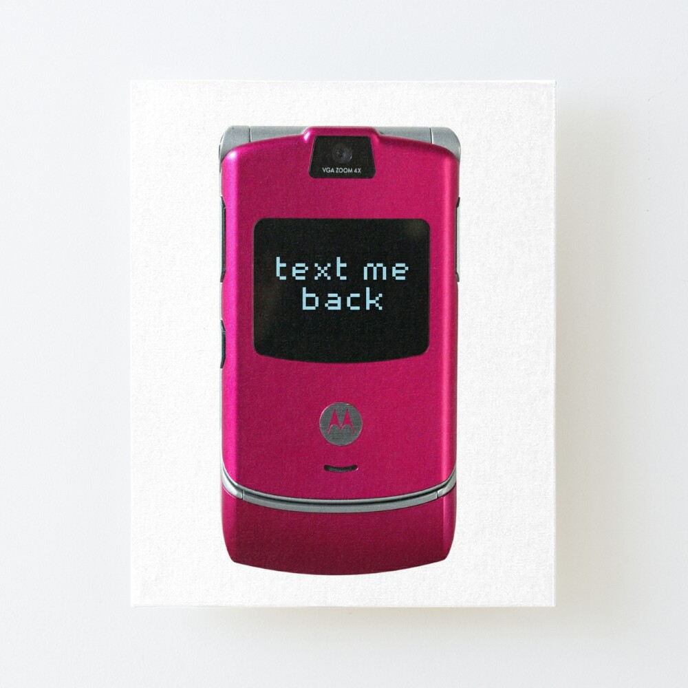 Flipping You Off Flip Phone Inspired Y2k Print, Pink Cell Phone Design,  2000s Print,  Canvas Print for Sale by Dazzline Designs