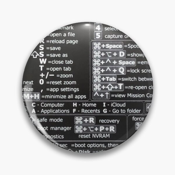 Item preview, Black MAC OS Shortcuts designed and sold by greatachilles.