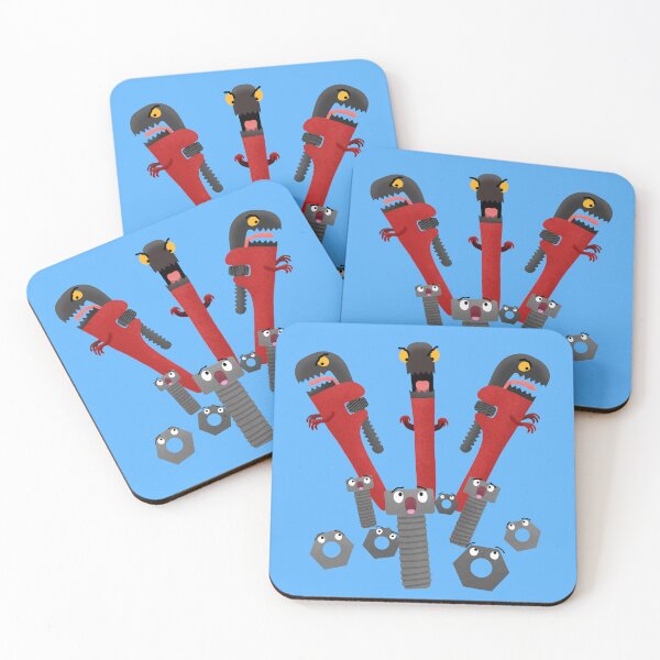 Item preview, Funny wrench monster tools humour cartoon designed and sold by FrogFactory.