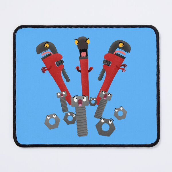 Item preview, Funny wrench monster tools humour cartoon designed and sold by FrogFactory.