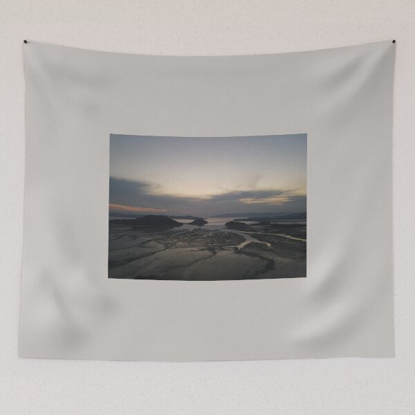 Item preview, Beautiful Sunset on the mudflats of Jungsan-ri, Goheung, South Korea's southern coast,captured by drone designed and sold by human8891.