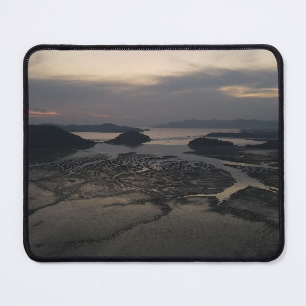Item preview, Beautiful Sunset on the mudflats of Jungsan-ri, Goheung, South Korea's southern coast,captured by drone designed and sold by human8891.