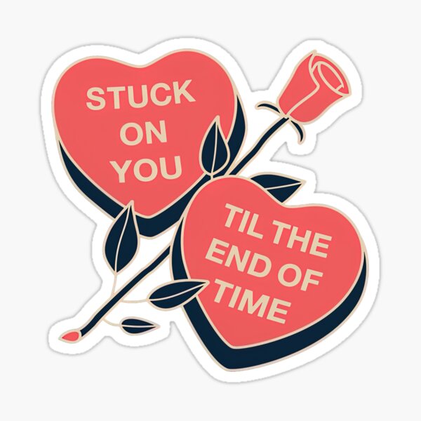 stuck on you stickre Sticker for Sale by roletub