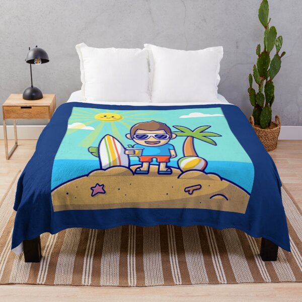 Aperçu de l'œuvre T-shirt de plageCute Boy On the Beach In Summer Day T-Shirt_by Catalyst Stuff_ créée et vendue par shophanhanh.