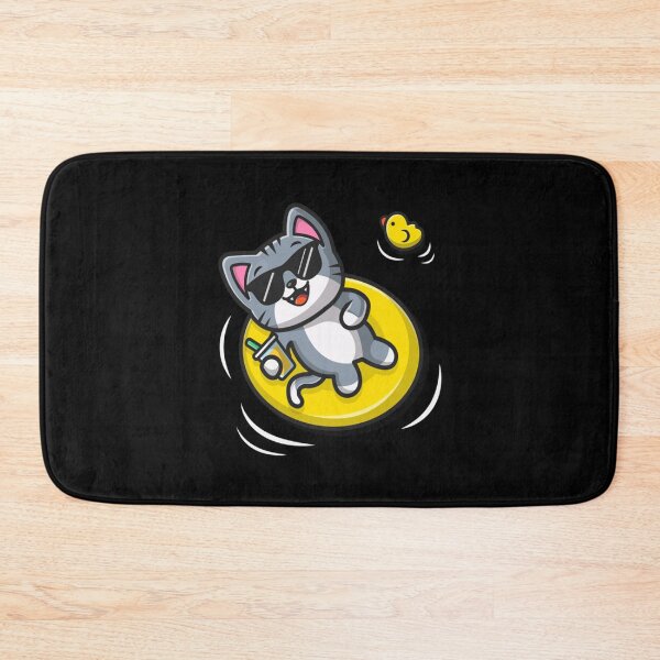 Item preview, Beach T-ShirtCute Cat Floating With Swimming Tires T-Shirt_by Catalyst Stuff_ designed and sold by shophanhanh.