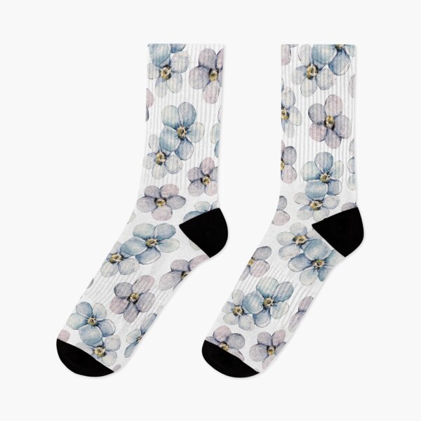 Item preview, Forget Me Nots Floral Pattern - Light Blue Watercolor Flowers designed and sold by SeasonsChange-.