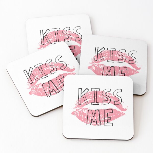 Item preview, kiss me hand lettering designed and sold by W&M Store.
